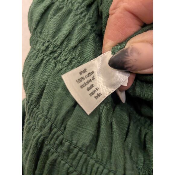 LANE BRYANT Jumpsuit Smocked Spaghetti Strap Wide Leg Green Women Size 22 24 - Picture 5 of 6